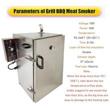 Yokoma Commercial Vertical BBQ Meat Smoker Vertical Grill Sausage Smoke Oven Commercial Electric BBQ Meat Smoke Machine Digital 5 Layer Rack Automatic Meat Smoker with Side Wood Chip Loader, 110V