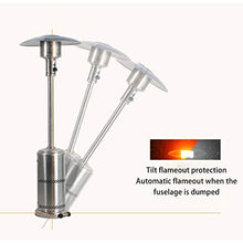 AIZYR Outdoor Patio Heater, Freestanding Propane Patio Heater with Wheels for Home/Courtyard/Indoor Dust &Waterproof
