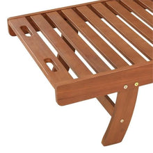 Alaterre Furniture Caspian 2-Pack Adjustable Eucalyptus Wood Outdoor Lounge Chairs Natural