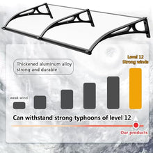 Exterior modern front door awnings,awning for door entrance with Aluminum Bracket,overhang awning for windows,polycarbonate awning & canopies,with rain gutters,rain snow UV Protection.(L120*W400cm/L48
