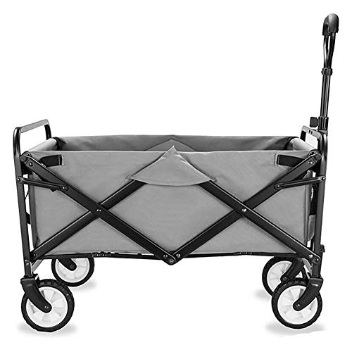 5sssallefaa Folding Wagon Portable Garden Cart 60kg Capacity Collapsible Gray