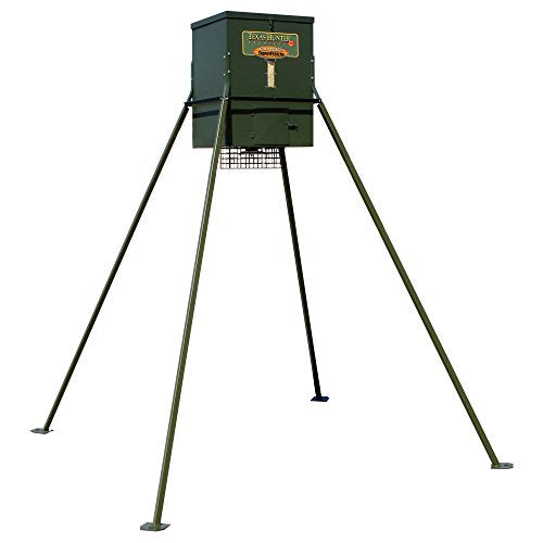Texas Hunter Products Wildlife & Deer Feeder 300 lb Corn Capacity with 8-Foot Heavy-Duty Extension Legs