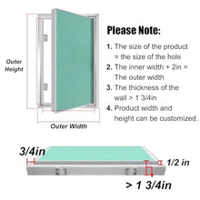Blazea Plumbing Access Panel for Drywall, Paintable Flush-Mount Hidden Wall Access Door Sheetrock, Pop-Out Spring Loaded Inspection Service Door(26x42in)