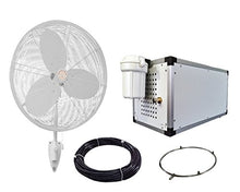 mistcooling 24'' OSC Misting Fan Kit - For Residential Misting, Outdoor Restaurant Misting and industrial Cooling Application (1 Fan Color White)