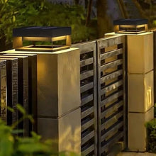 Xinmeiyue Outdoor Solar Pillar Lights - Black Modern LED Solar Powered Lamp for Yard, Garden, and Deck - Warm White Vintage Design(60cm)