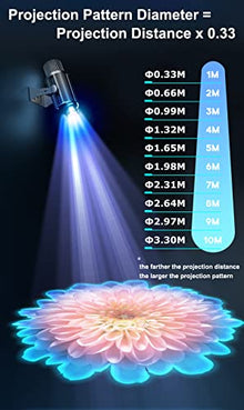 Hiedmeil 35W LED Advertising GOBO Projector Rotating Lighting Show Logo Lights Cafe Store Shop Outdoor Projection Lamp with Lens (Black)