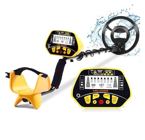 UYCVT Metal Detectors for Adults Professional, High Sensitivity Metal Detector Md-3028 Metal Detecting Pinpoint Waterproof Search Coil Ferrous and Non-Ferrous Distinguish for A-Oranje-T