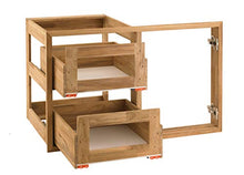 Pacific Teak Shaker 35-Inch Teak Wood Access Door and Double Drawer Combo - CO21-35S
