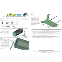 LANDZIE - Compost Spreader 60 Inch Tow Behind, Peat Moss Roller