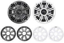 KICKER 45KM654 6.5" Marine Boat Speakers with Rockville MAC65B Pods Black