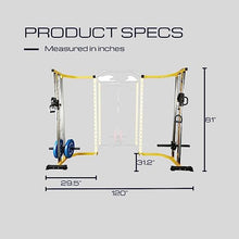 HulkFit Cable Crossover Weightlifting Pulley System Yellow