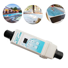 Atsoya Salt Water Chlorine System EC12, 12g/H Automatic Self-Cleaning Salt Chlorine Generator, Clear Saltwater Pool Chlorine Generator, for Swimming Pools up to 16,000 Gallons, 110-240V