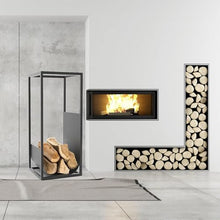 WXPWAMZ Rectangular Frame Firewood Rack, Floor-Standing Log Rack, Indoor/Outdoor Wood Rack For Firewood/Log/Lumber/Kindling