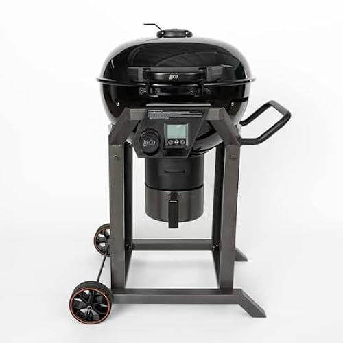 LOCO 22.5 in. SmartTemp Kettle Charcoal Grill in Black with Stand 2023060113