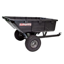 Brinly 180-Degree Full Dump Cart with Compression-Molded Bed Black