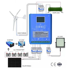 3000W Wind Turbine Generator 12V 24V 48V Windmill With MPPT Controller Power Supply Kit Solar Complementary Permanent Magnet Wind Turbine Generator Home Project Use Street Lighting ( Color : 24V )