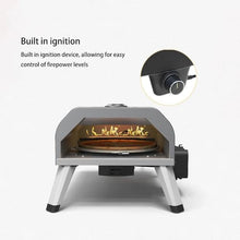 Yioryo Gas Pizza Oven Outdoor - 12" Portable Gas Pizza Ovens for Outside - Professional Pizza Stove with Rotation Function, Ideal for Any Outdoor Kitchen