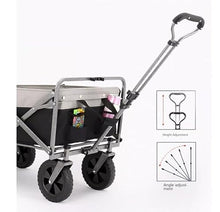 Trolley Cart Collapsible Utility Wagon Carts Large Capacity Beach Folding Wagon with All-Terrain Wheels Outdoor Camping Camping Cart Garden Wagon