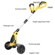 Lawn Mowers Electric Lawn Mowers Push-Type Small Lawn Mowers Household Garden Adjustable Multifunctional Mowers (Yellow 0.35m)