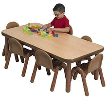Angeles Baseline Preschool Rectangular Table & Chair Set Natural Wood
