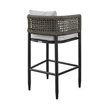 Armen Living Alegria 5-Piece Outdoor Bar Table Set Light Grey