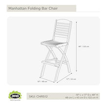 Teak Folding Bar Chair Manhattan