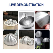 YDJIANCAI 1 Piece Silver Brushed Stainless Steel Half Sphere Gazing Ball – Hollow Reflective Hemisphere for Garden Gate, Stair Handrails, and Shopping Mall Wall Decoration(Size:27.55in/70cm)