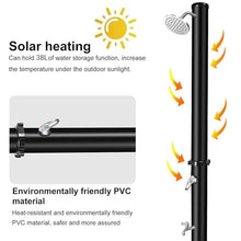 Xoiasth Solar Heated Shower, Freestanding Garden Pool Shower with Shower Head and Foot Washer Tap, for Poolside Pool Spa Backyard Beach