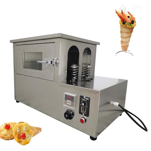 JARYANNIX 110V 2000W Rotational Pizza Oven 12 Pieces in 3-5 Minutes, High Efficiency Hand-held Pizza Stove with Adjustable Temperature and Speed Control Knob