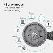 Garden Hose Reel 25M (ø 15 mm), 2-in-1 as Free Standing or Wall Mounted Garden Hose, Complete with Hose Guide, Nozzle and Fittings, Robust Frame for Stability, Compact Hose Reel Flexibility Use