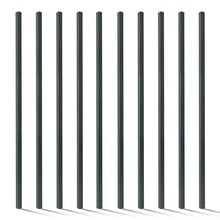 Fencer Wire Heavy Duty 8FT Outdoor Steel Fencing Border Post Pack of 10 Black