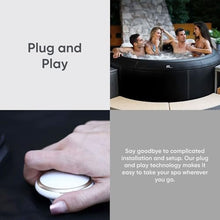 M Spa Premium 6-Person Round Hot Tub with 138 Bubble Jets and Thermal Cover, Black