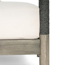 Christopher Knight Home Havets Set of 2 Patio Acacia Wood Club Chair with Woven Rope, Outdoor Armchair, Water-Repellent Thick Cushion Deep Seating for Porch, Garden, Backyard, Balcony, Gray+Beige
