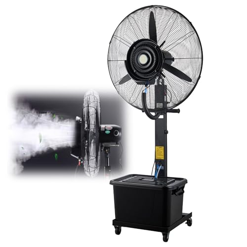 CUTPOIY Outdoor Misting Fan with 90° Oscillation & 11 Gallon Water Tank, Pedestal Fan for Garden Patio Cooling, Summer Heat Relief, 550mm/22in