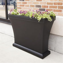 Mayne Bordeaux 40in Rectangular Trough Planter, Black