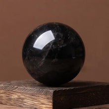 NIBHZ Natural Black Crystal Ball Ornaments, Black Crystal Ball, Home Living Room, Bedroom, Crystal Crafts Original Stone,Black,200mm