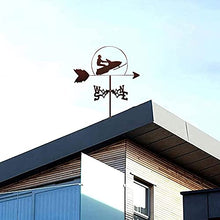 Yacht Ornament Weathervane Windblown Metal Weathervane with Wind Direction Indicator Outdoor Metal Bracket Weather Vane Garden Courtyard Decoration Professional Measuring Tools