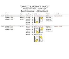 WAC Lighting Tube Architectural 8" LED Wall Light Straight Spot Beam 3000K Black
