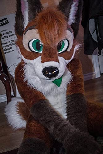 FurryWu Studio Brown Husky Dog Fursuit Fullsuit Teen Costume