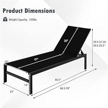 TEOYETTSF 2 Piece Recliner Chair Aluminium Adjustable Black