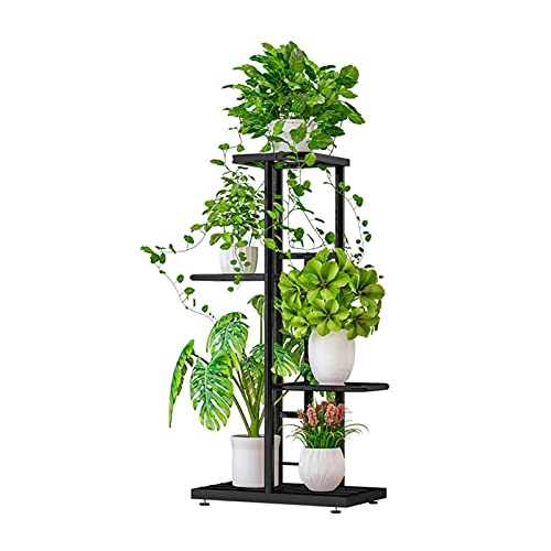 RWGOVLU Flower Stand 4 Tier 5 Potted Plant Stand Flower Pots Rack Display Shelf Home Decoration Potting Ladder Storage Shelving Rack