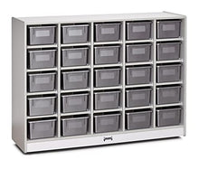 Jonti-Craft Rainbow Accents 25 Cubbie-Tray Mobile Storage with Trays Gray