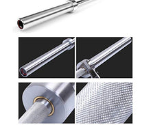 ZHLL 6-Foot /33LB Colored Olympic Bar for Weightlifting and Squatting Six-Foot Eight-Axis Silver