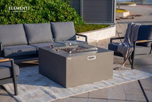 Rocky Concrete Fire Pit 43" x 43" Outdoor Patio Firepit Includes Lava Rocks Modern Fire Pits & Outdoor Fireplaces for Garden, Deck, Indoor & Outdoor Heating