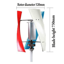 HUIZHITENGDA 3 Blades Windmills Wind Turbine Generator, 8000W 48V Low Noise Home Vertical Axis Wind Energy Turbine Generator with Mppt Charge Controller,48v