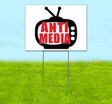 TampaPrinting Anti Media Yard Sign 18" x 24" with Metal Step Stake