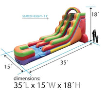 TentandTable 18FT Commercial Inflatable Water Slide & Blower, Rainbow