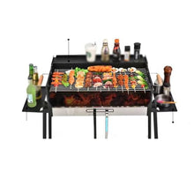 HBJWOV Barbecue Rack Outdoor Stainless Steel Barbecue Stove Home Camping Folding Carbon Oven