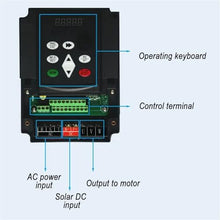 380v 11kw VFD Solar Variable Frequency Drive VFD Inverter to AC Frequency Inverter Submersible Pump deep Well Pump Motor(Solar 4kw 5HP)