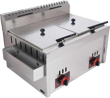 CVGfko Large Capacity Gas Fryer, Stainless Steel LPG Fryer - Adjustable Firepower - for Home & Commercial Use - Baskets and Lids Included - Perfect for s, Donuts, Fish - Easy to Clea